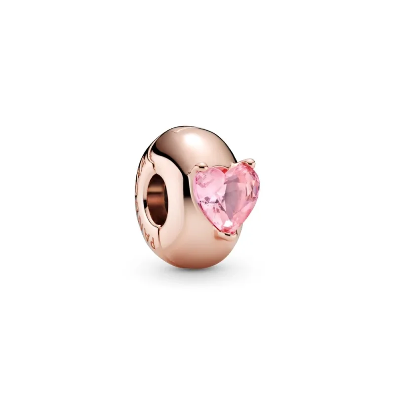 (immagine per) Clip PANDORA Solitario Cuore Rosa - 789203C01