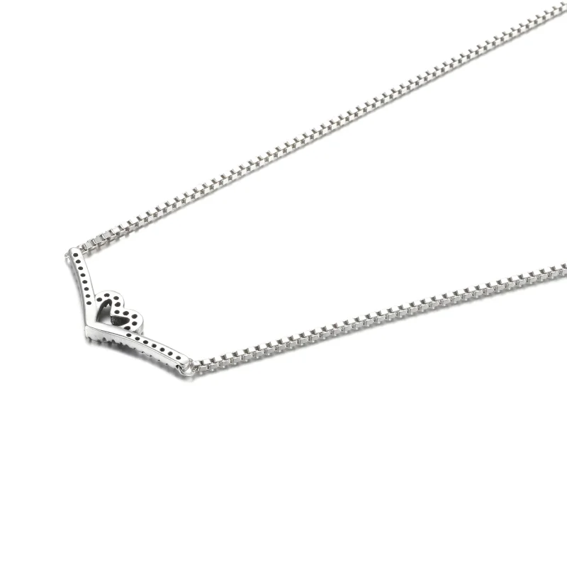 (immagine per) Collana PANDORA Cuore Desiderio Scintillante - 399273C01 - Visualizza 3