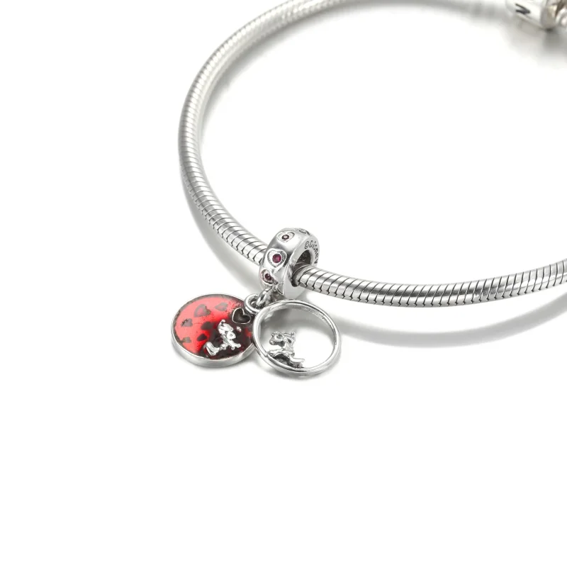 (immagine per) Disney, Charm Pendente Mickey Mouse & Minnie Amore e Baci - 799298C01 - Visualizza 5