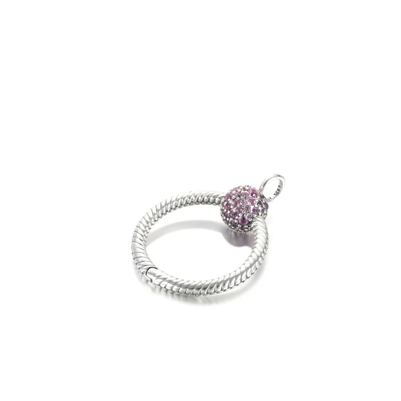 (immagine per) Pendente Pandora Pavé rosa piccolo O - 399097C02 - Visualizza 3