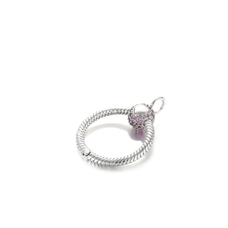 (immagine per) Pendente Pandora Pavé rosa piccolo O - 399097C02 - Visualizza 4