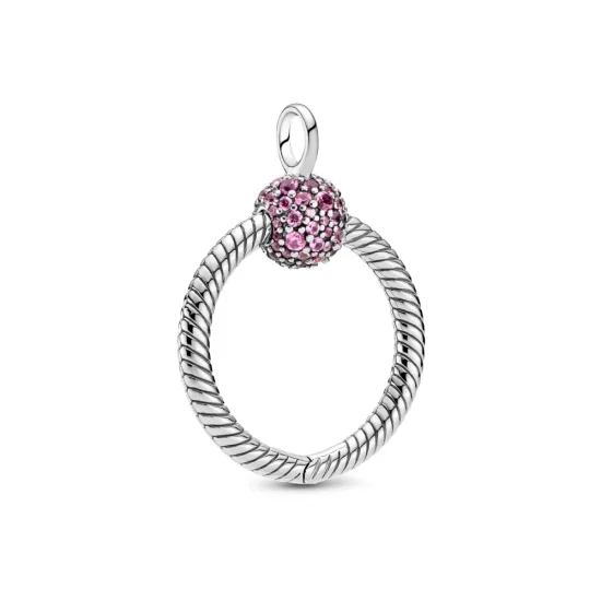 (immagine per) Pendente Pandora Pavé rosa piccolo O - 399097C02