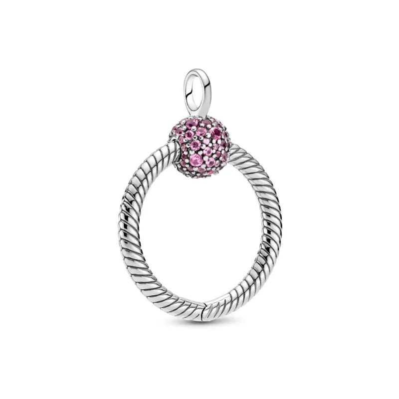 (immagine per) Pendente Pandora Pavé rosa piccolo O - 399097C02