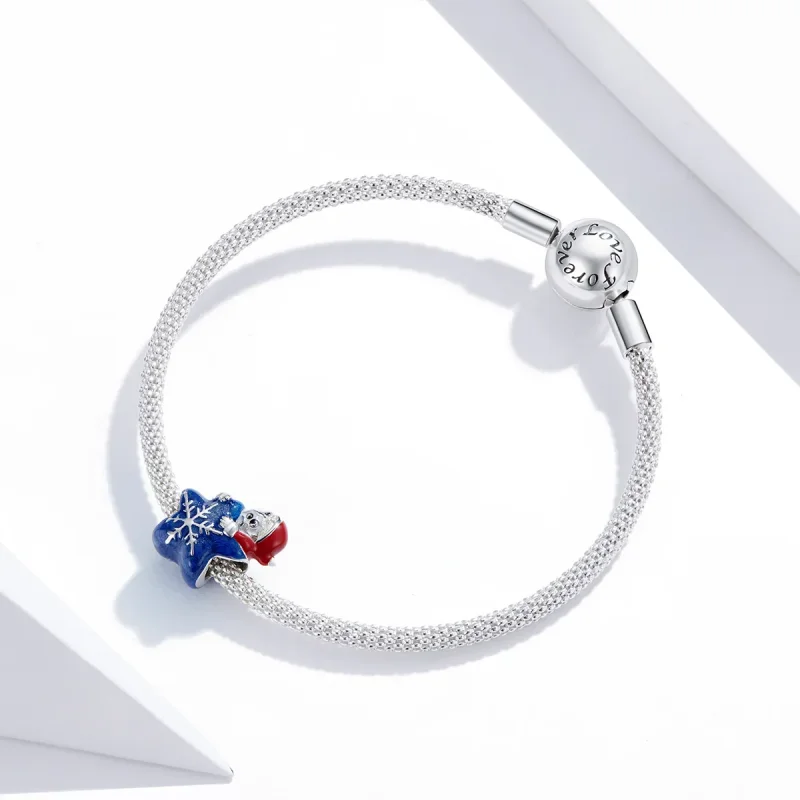 (immagine per) Charm tipo Pandora Babbo Natale - BSC372 - Visualizza 3