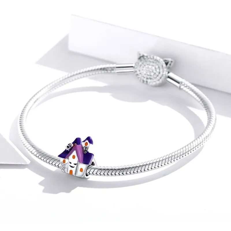 (immagine per) Charm tipo Pandora Casa stregata di Halloween - BSC324 - Visualizza 3