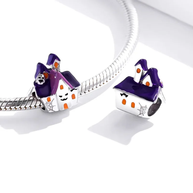 (immagine per) Charm tipo Pandora Casa stregata di Halloween - BSC324 - Visualizza 4