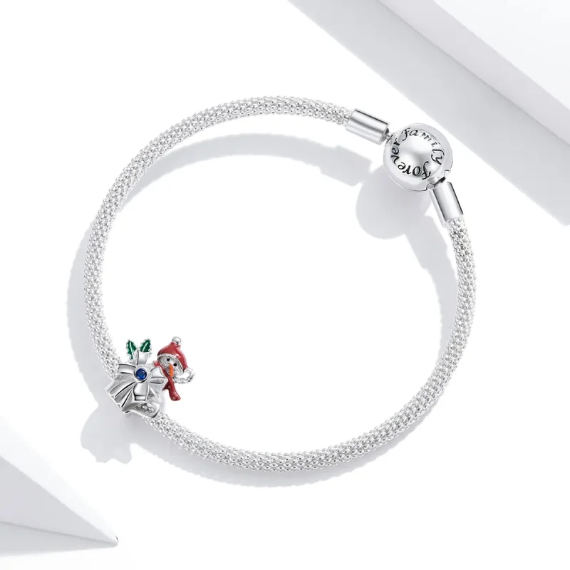 (immagine per) Charm tipo Pandora Coppa del pupazzo di neve - BSC373 - Visualizza 3