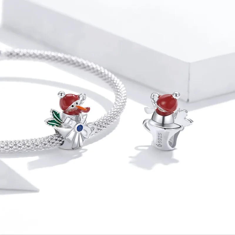 (immagine per) Charm tipo Pandora Coppa del pupazzo di neve - BSC373 - Visualizza 4