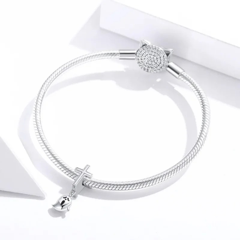 (immagine per) Charm tipo Pandora Fantasma di Halloween - BSC328 - Visualizza 3