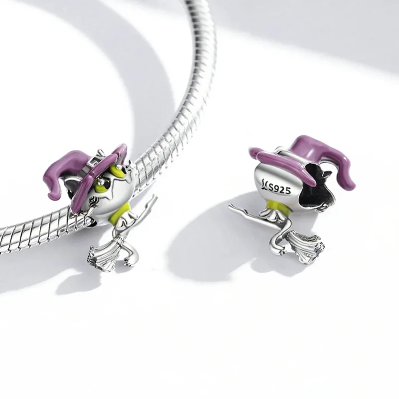 (immagine per) Charm tipo Pandora Gatto strega - SCC1956 - Visualizza 4