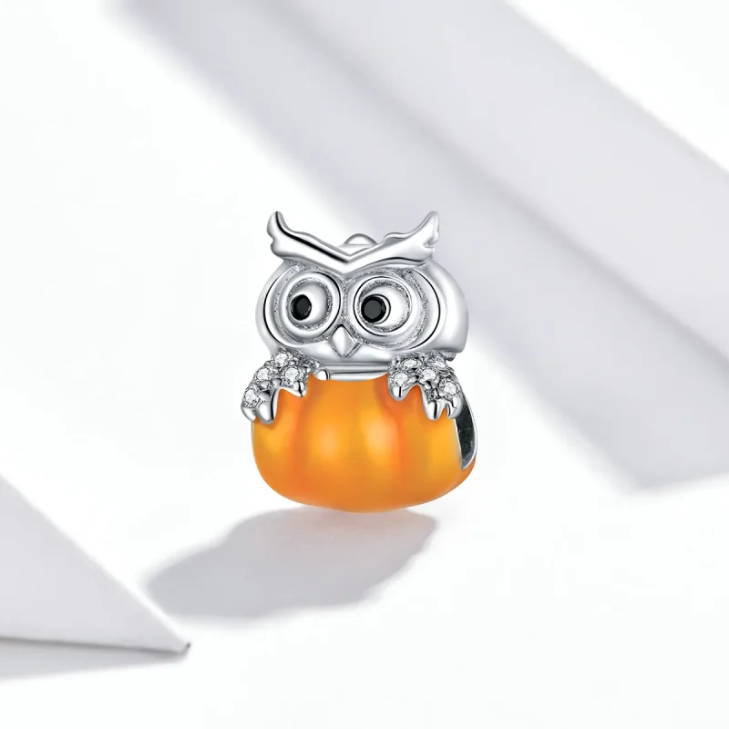 (immagine per) Charm tipo Pandora Gufo di zucca - BSC342 - Visualizza 2