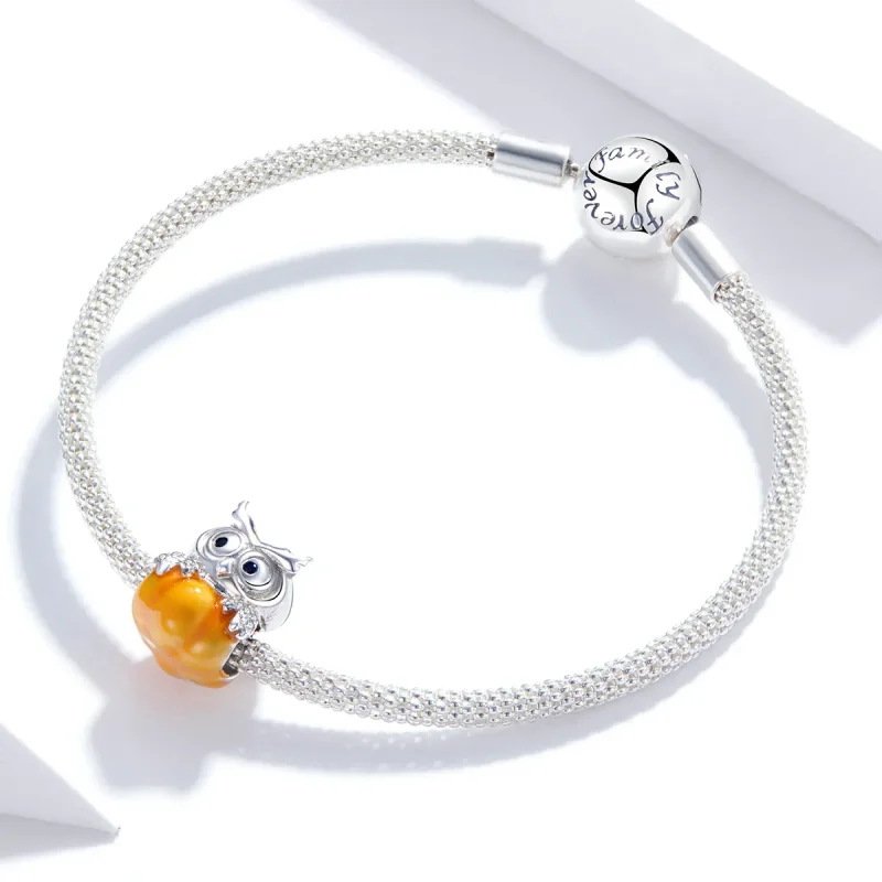 (immagine per) Charm tipo Pandora Gufo di zucca - BSC342 - Visualizza 3