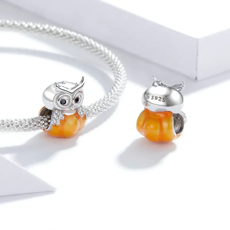 (immagine per) Charm tipo Pandora Gufo di zucca - BSC342 - Visualizza 4