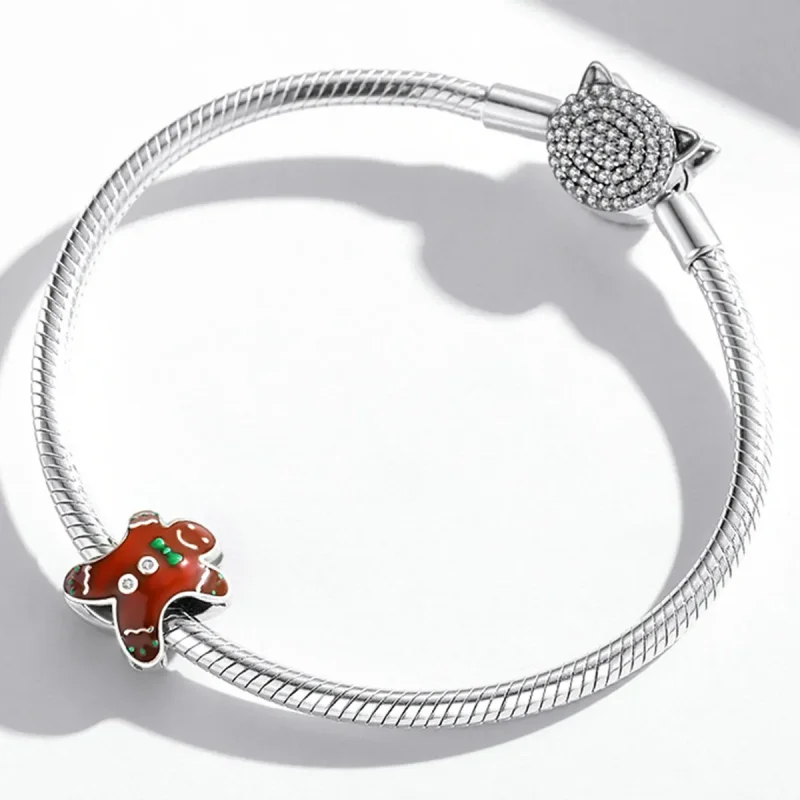 (immagine per) Charm tipo Pandora L'omino di pan di zenzero - SCC2037 - Visualizza 3