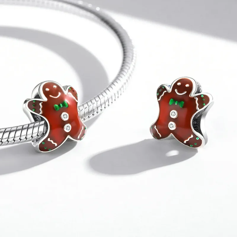 (immagine per) Charm tipo Pandora L'omino di pan di zenzero - SCC2037 - Visualizza 4