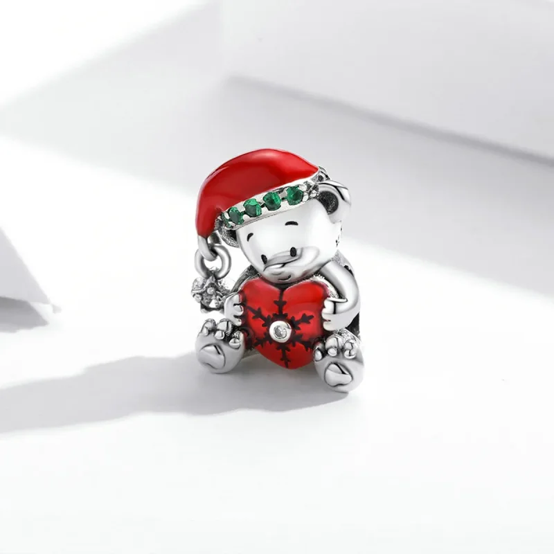 (immagine per) Charm tipo Pandora Orso di Natale - SCC2035 - Visualizza 2