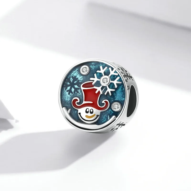 (immagine per) Charm tipo Pandora Pagliaccio di Natale - SCC2038 - Visualizza 2
