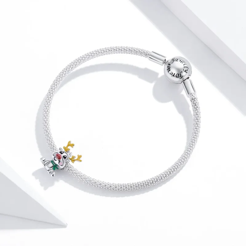 (immagine per) Charm tipo Pandora renne di natale - BSC375 - Visualizza 3