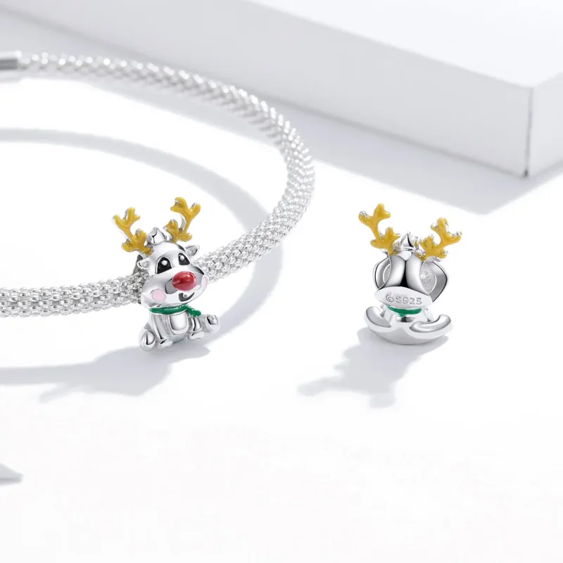 (immagine per) Charm tipo Pandora renne di natale - BSC375 - Visualizza 4