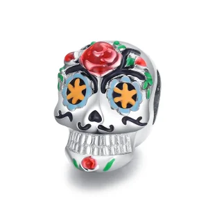(immagine per) Charm tipo Pandora Teschio di Halloween - BSC326