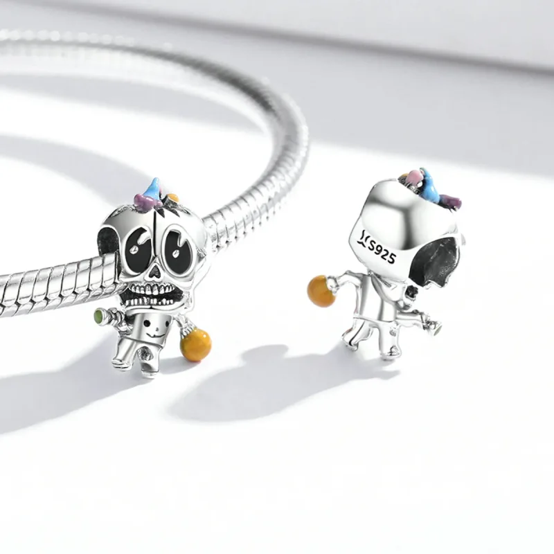 (immagine per) Charm tipo Pandora Teschio di Halloween - SCC1955 - Visualizza 4