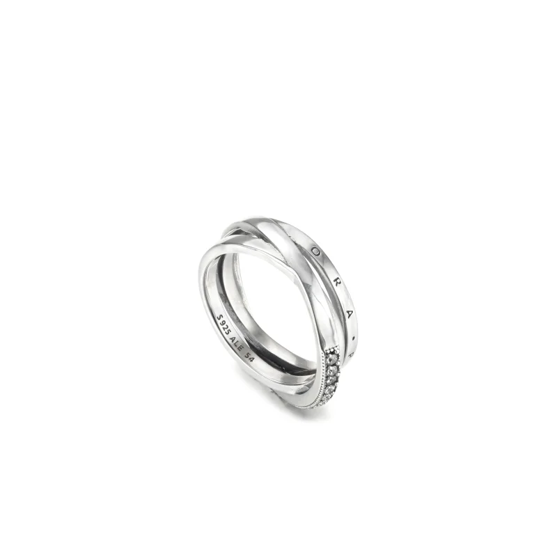 (immagine per) Anello PANDORA Linee Intrecciate - 199057C01 - Visualizza 3