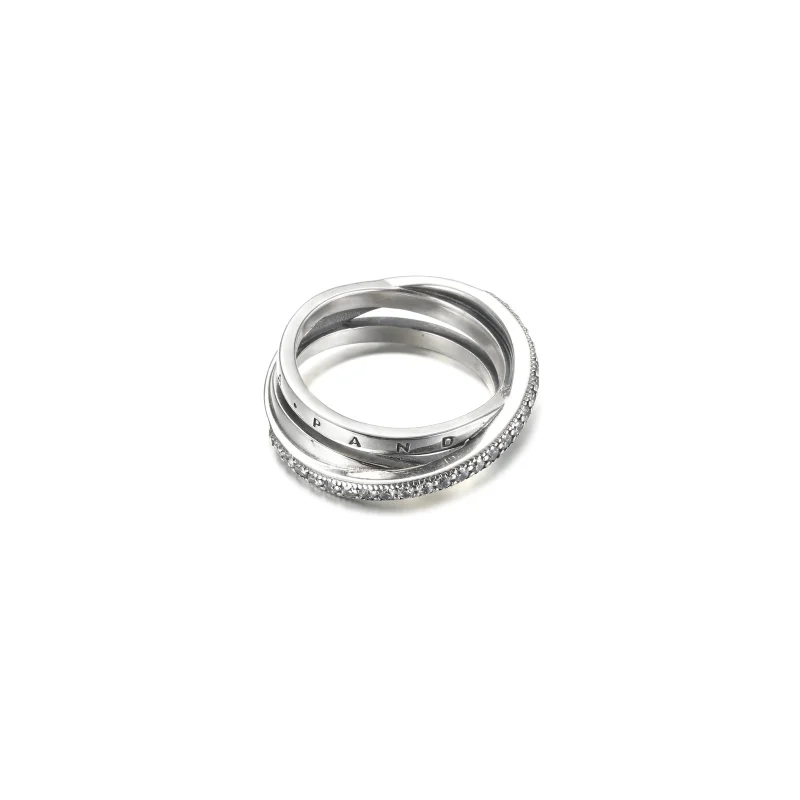 (immagine per) Anello PANDORA Linee Intrecciate - 199057C01 - Visualizza 4