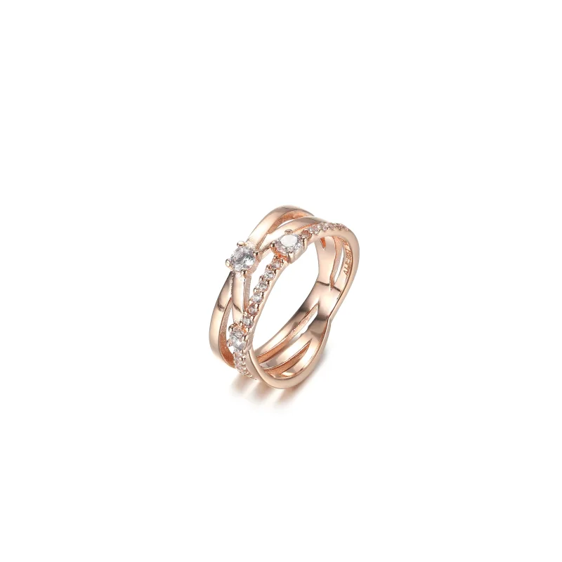 (immagine per) Anello PANDORA Tripla Fascia Pietre - 189400C01 - Visualizza 2