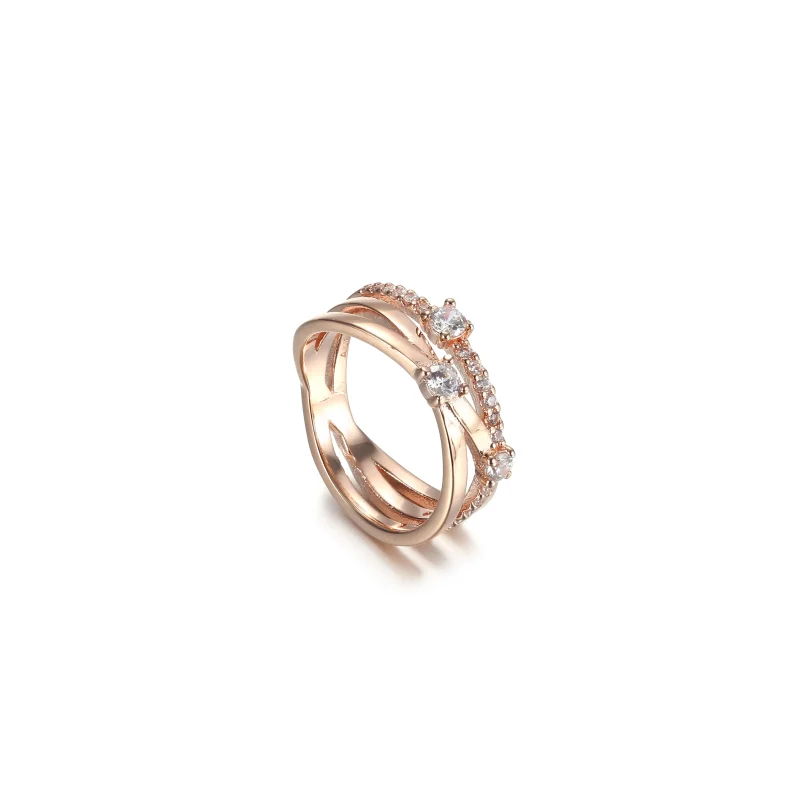 (immagine per) Anello PANDORA Tripla Fascia Pietre - 189400C01 - Visualizza 3