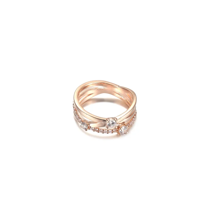 (immagine per) Anello PANDORA Tripla Fascia Pietre - 189400C01 - Visualizza 5