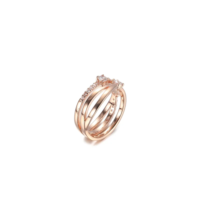 (immagine per) Anello PANDORA Tripla Fascia Pietre - 189400C01 - Visualizza 6