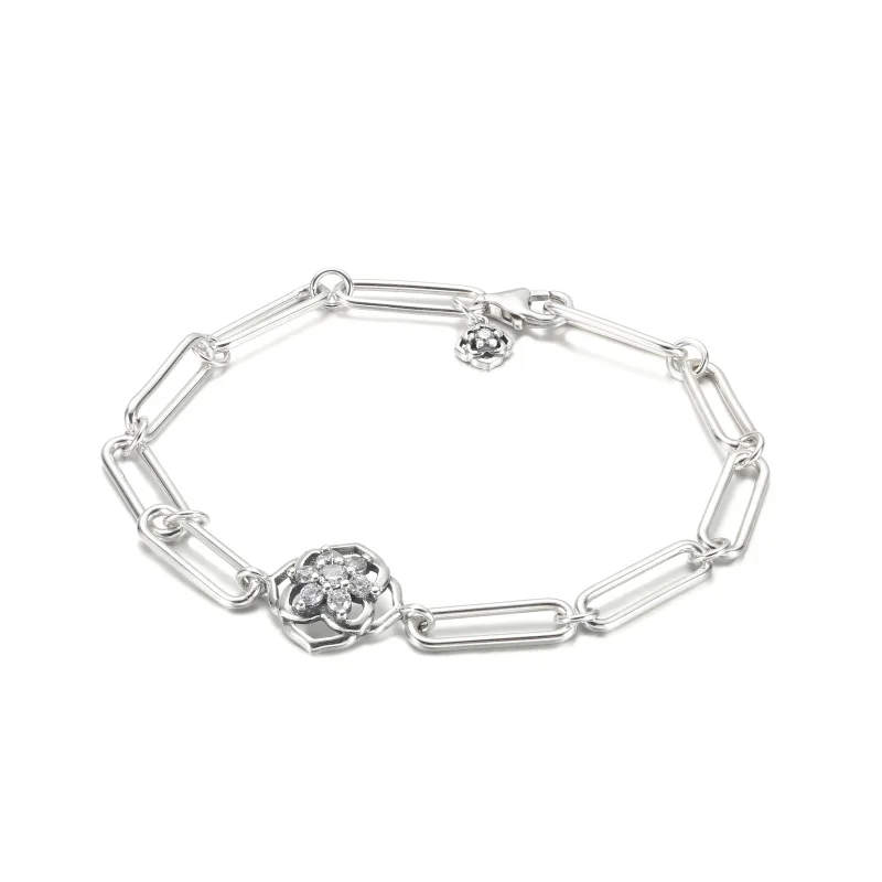 (immagine per) Bracciale Pandora collegamento petali di rosa - 599409C01 - Visualizza 2
