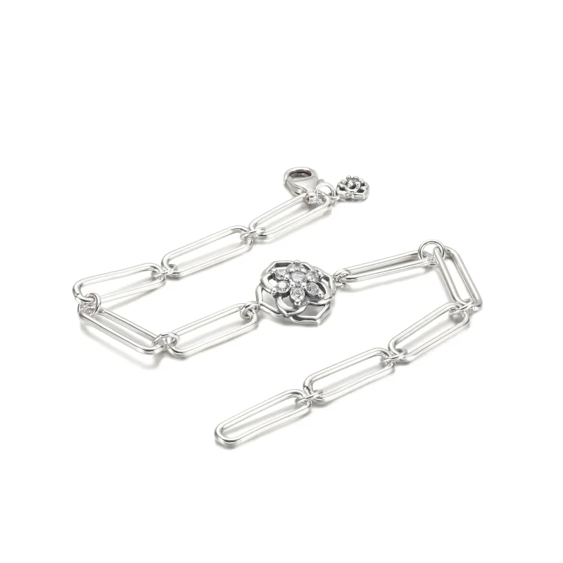 (immagine per) Bracciale Pandora collegamento petali di rosa - 599409C01 - Visualizza 6