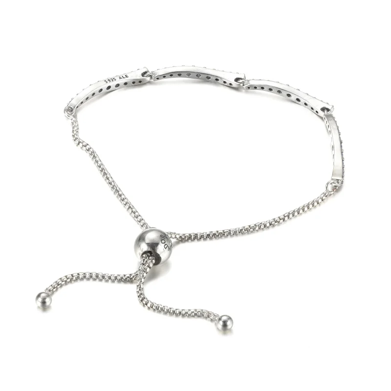 (immagine per) Bracciale Pandora Dispositivo di scorrimento ondulato blu - 599436C01 - Visualizza 3