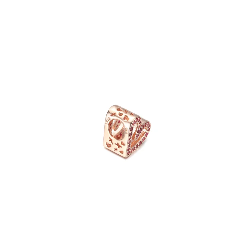 (immagine per) Charm Pandora cuore a mano libera rosa rubino scintillante - 788692C02 - Visualizza 3