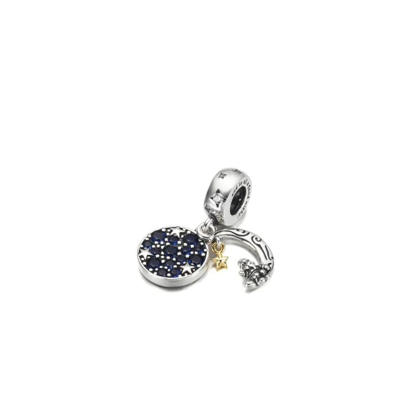 (immagine per) Charm Pendente PANDORA Babbo Natale sulla Luna - 769648C01 - Visualizza 2