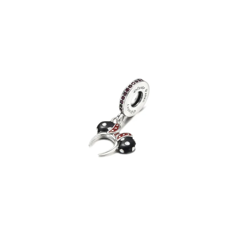 (immagine per) Charm Pendente Pandora Cerchietto per orecchie in bianco e nero di Minnie - P400 - Visualizza 2