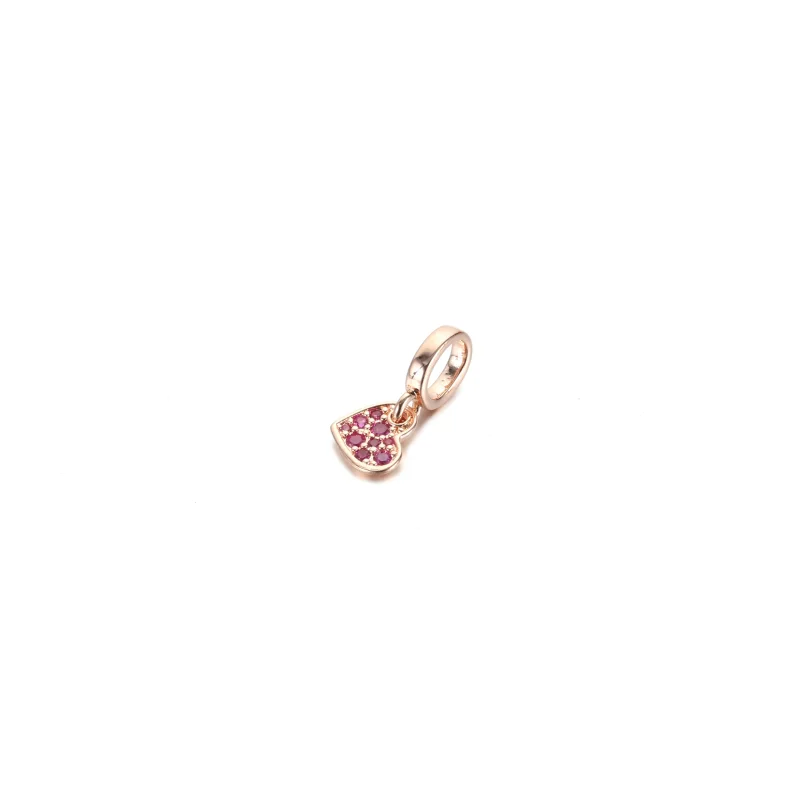 (immagine per) Charm Pendente Pandora Cuore Inclinato Pavé Viola Reale - 789404C03 - Visualizza 2