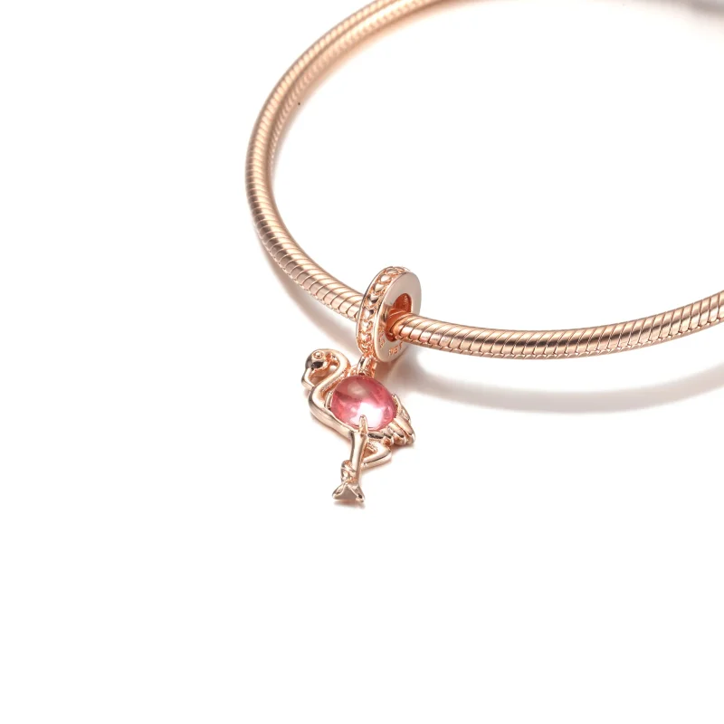 (immagine per) Charm Pendente PANDORA Fenicottero Rosa - 789431C01 - Visualizza 5
