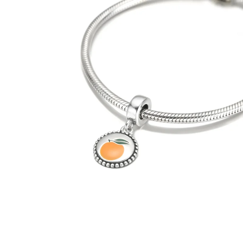 (immagine per) Charm Pendente Pandora Motivo arancione rotondo - 791169C00_E026 - Visualizza 5