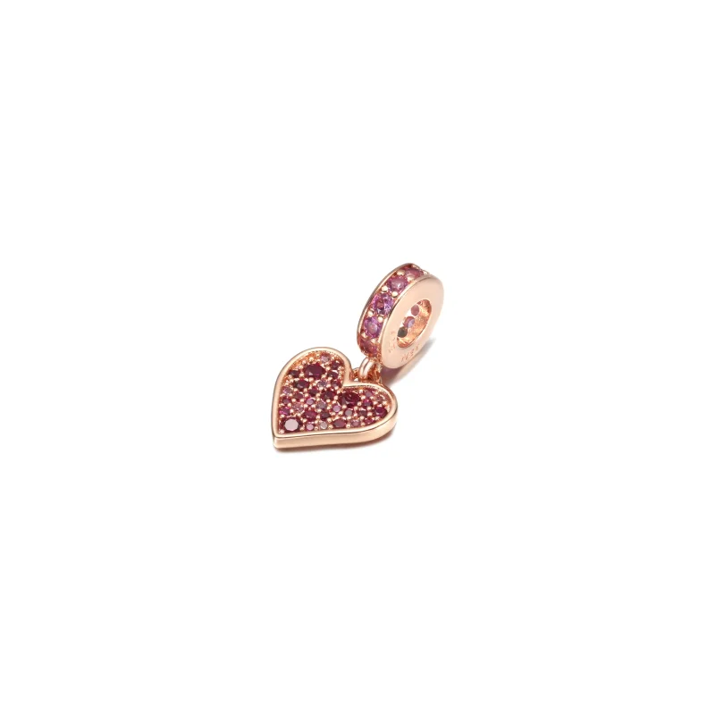 (immagine per) Charm Pendente Pandora Pavé Cuore a mano libera - 789565C01 - Visualizza 2