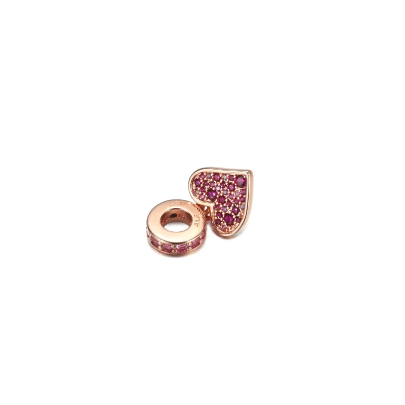 (immagine per) Charm Pendente Pandora Pavé Cuore a mano libera - 789565C01 - Visualizza 4