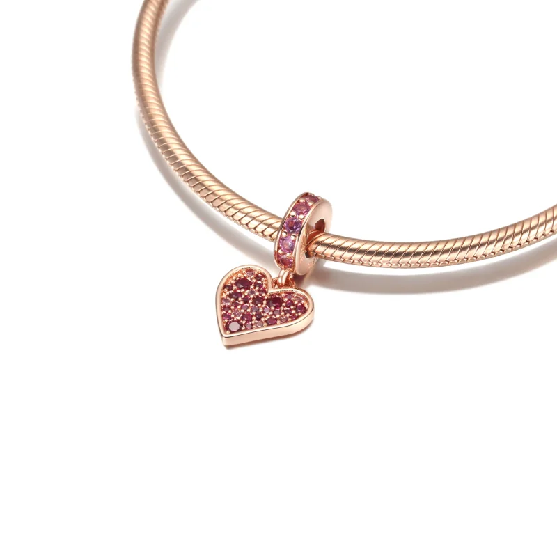 (immagine per) Charm Pendente Pandora Pavé Cuore a mano libera - 789565C01 - Visualizza 5