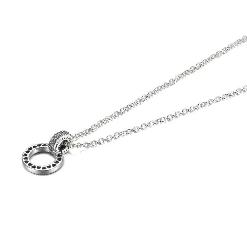(immagine per) Collana PANDORA Doppio Cerchio - 399487C01 - Visualizza 3