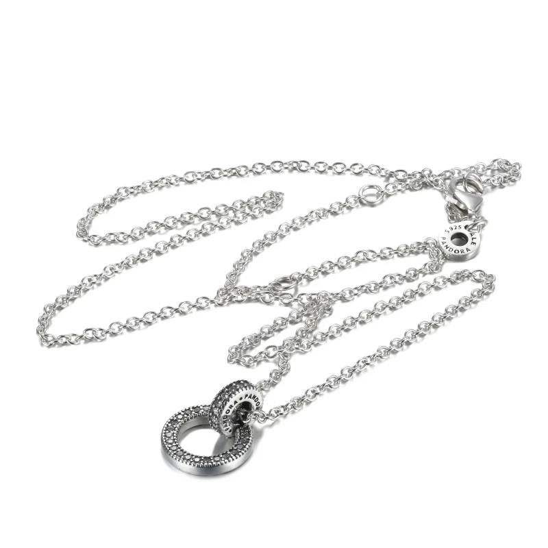 (immagine per) Collana PANDORA Doppio Cerchio - 399487C01 - Visualizza 5