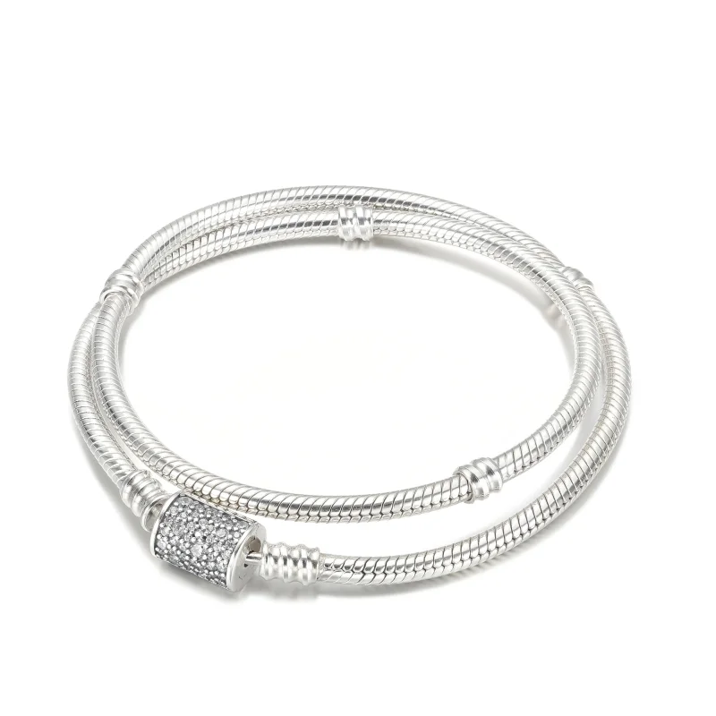 (immagine per) Doppio Bracciale con Chiusura Pavè - 599544C01-D - Visualizza 2