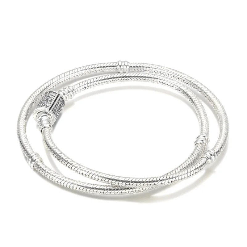 (immagine per) Doppio Bracciale con Chiusura Pavè - 599544C01-D - Visualizza 3