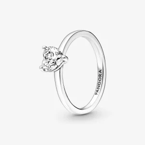 (immagine per) Anello solitario a cuore scintillante PANDORA - 191165C01