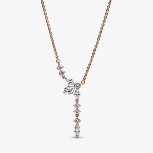 (immagine per) Collana a goccia con ciondolo PANDORA Sparkling Herbarium Cluster - 382386C01