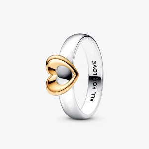 (immagine per) PANDORA Anello Radiant a Cuore Scorrevole Bicolore - 162504C00